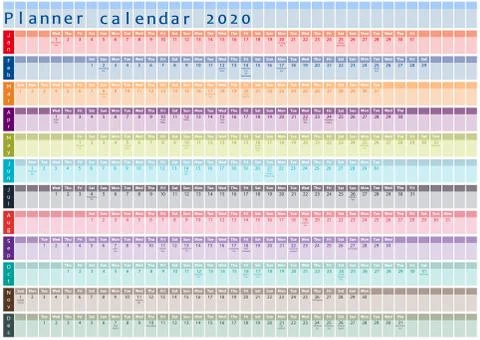 Simple 2017 planner calendar template with holidays posted inside Illustrazione stock