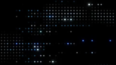 Simple 2d animation of flickering dots or small spheres with glowing effect. Stock Footage 303207245