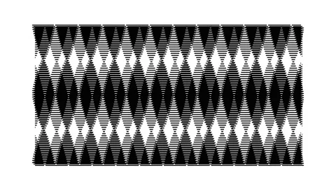 Simple 2D black checkered pattern animation video on white background Stock Footage 345029655