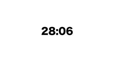 Simple 30-Second Countdown Clock Deadline Text Business Countdown Timer Stock Footage 302895124