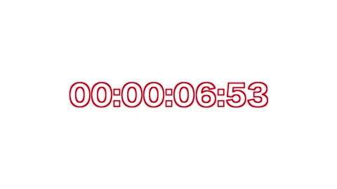 Simple 30-Second Countdown Clock Deadline Text Business Countdown Timer Stock Footage 302895127