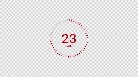 Simple 30 second timer countdown, circle thirty second countdown. Stock Footage 289595017
