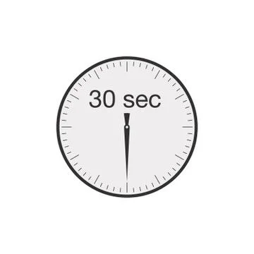 Simple 30 seconds or 30 minutes timer. Stock Vector illustration isolated on Stockillustratie