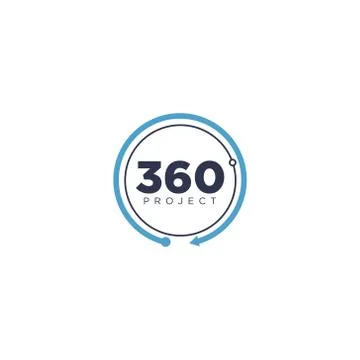 Simple 360 Circle Project Logo Stock Illustration