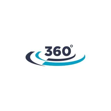 Simple 360 Degree Logo Design Stock Illustration