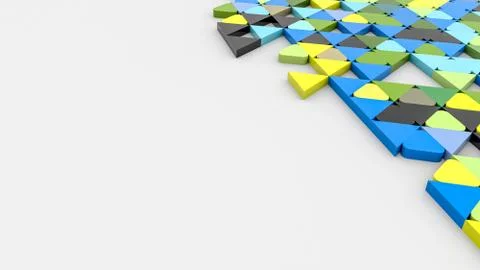 Simple 3D Background with Graphical Triangle Shapes Illustrazione stock