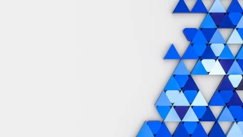 Simple 3D Background with Rendered Graphical Triangle Shapes Stock Illustration