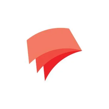 Simple 3d gradient geometric paper notes logo vector Stock Illustration