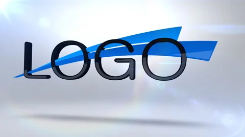 Simple 3D logo After Effects stock