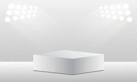 Simple 3D podium on background, Minimalist style, Product display, Mockup p.. Stock Illustration