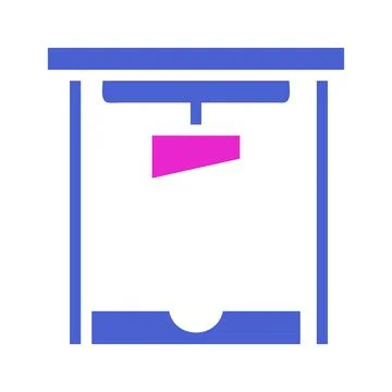 Simple 3D Printer Icon with Filament and Build Illustrazione stock