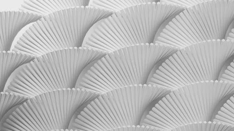 Simple 3d render background with rectangle shapes that rotate. Monochrome gam Illustrazione stock