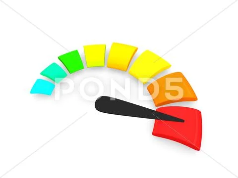 Simple 3d speed-o-meter Stock Illustration