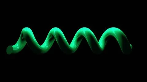 Simple 3d spiral shape is in space, 3d render computer generated backgroun... Stock Photos