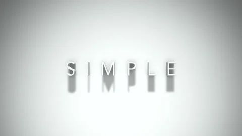 Simple 3D title animation with shadows on a white background Stock Footage 296984532