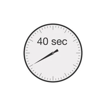Simple 40 seconds or 40 minutes timer. Stock Vector illustration isolated on Stock Illustration