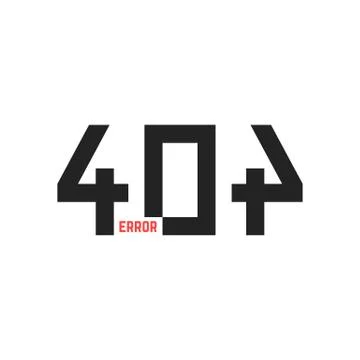 Simple 404 error sign Illustrazione stock