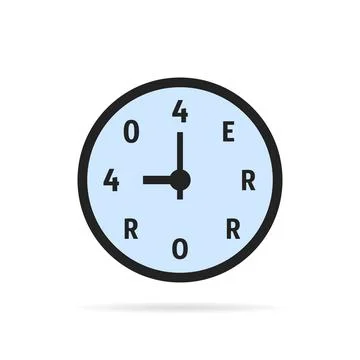 Simple 404 error on watch Stock Illustration