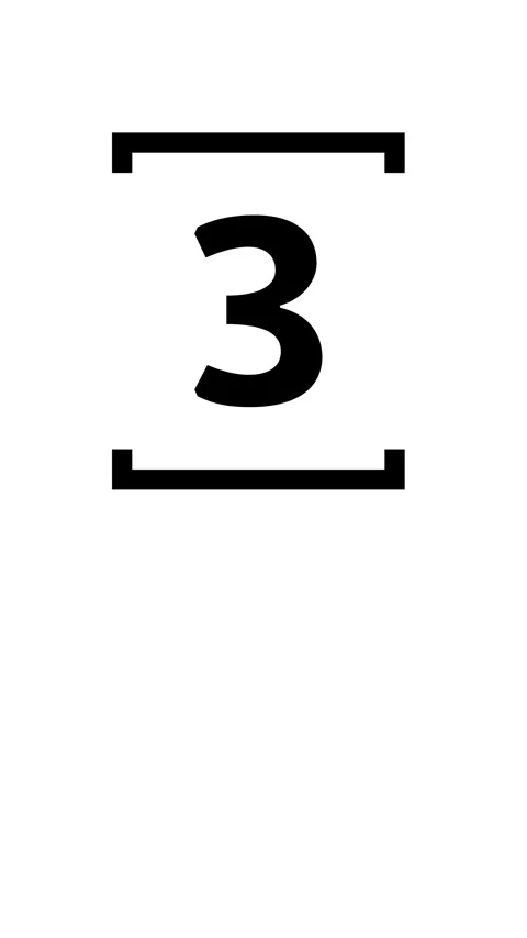 Simple 5 seconds countdown timer black color on white background Stock Footage 338314684