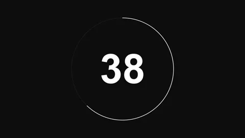 Simple 60 Countdown Animation for Broadcast and Presentations Video stock 341674365