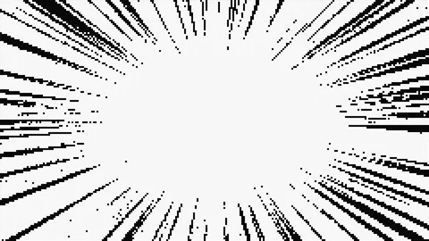 Simple 8-bit style manga concentrated line animation Stock Footage 314043547