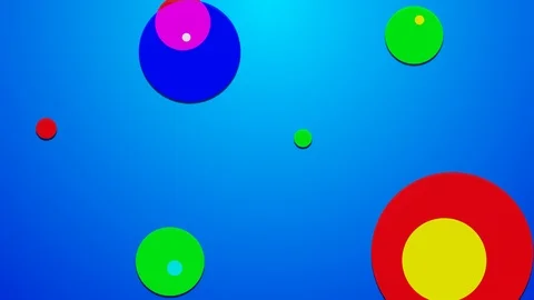 Simple abstract 4k looped flat style background with circles that change their Stock Footage 125741843