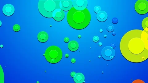 Simple abstract 4k looped flat style background with circles that change their Stock Footage 125742000