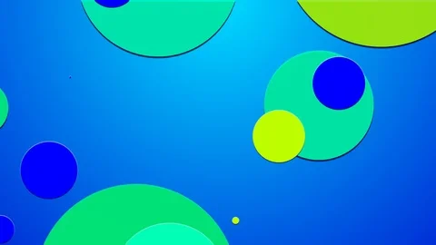 Simple abstract 4k looped flat style background with circles that change their Stock Footage 125742368