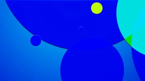 Simple abstract 4k looped flat style background with circles that change their Stock Footage 125742487