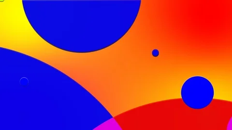 Simple abstract 4k looped flat style background with circles change their size Stock Footage 125743128