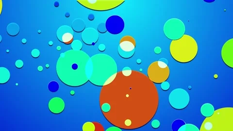 Simple abstract 4k looped flat style background with circles that change their Stock Footage 133214183