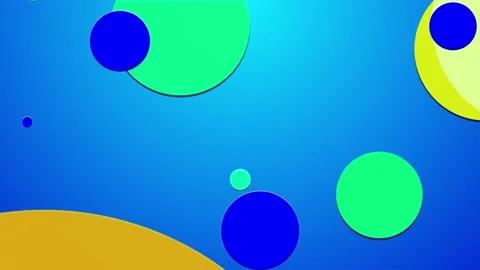 Simple abstract 4k looped flat style background with circles that change their Stock Footage 133214195