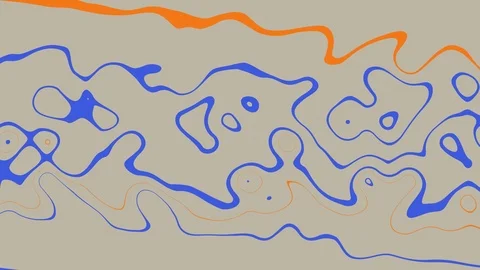 Simple Abstract Animation With Liquid Elements Seamless Loop Stock Footage 125651439