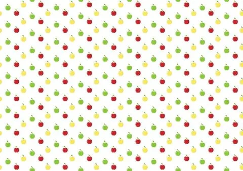 Simple abstract Apple pattern, flat design Illustrazione stock