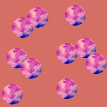 Simple abstract background with bubbles, falling confetti. Stock Illustration