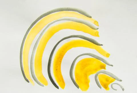 Simple abstract background pattern, with semicircles of diverging waves, pain Stockillustratie