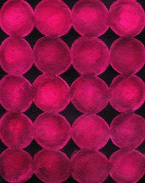 Simple abstract background with pink bubbles, falling confetti. Illustrazione stock