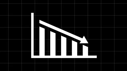 Simple Abstract Bar Business Graph Visual Representation Stock Footage 332526267