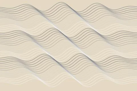 Simple abstract beige background with wavy lines pattern Illustration