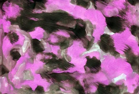 Simple abstract black and cold pink watercolor, animal print. Stock Illustration