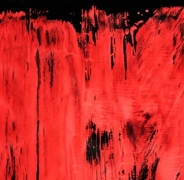 Simple abstract black-red textured watercolor, trendy earthy tones, colors. Stock Illustration