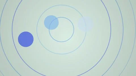 Simple abstract blue circles with lines on light background Stock Illustration