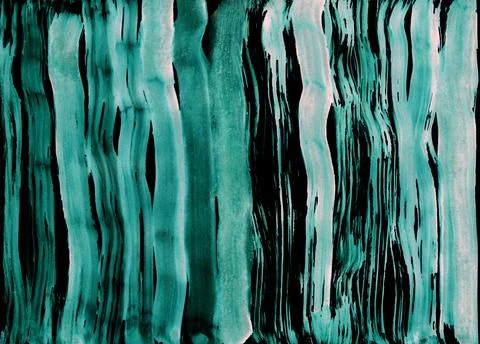 Simple abstract  boho background with green stripes and stains. Stock Illustration