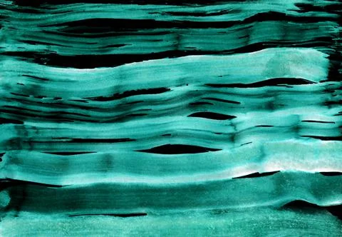 Simple abstract  boho background with green stripes and stains. Stock Illustration