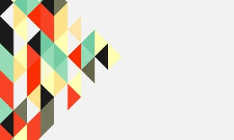 Simple abstract colorful triangle with space for text. Stock Illustration