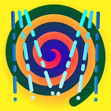 Simple abstract composition in vibrant colors Illustrazione stock