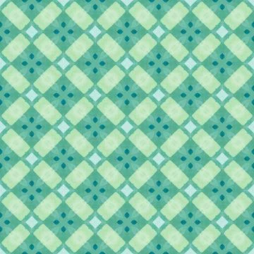 Simple Abstract Design Seamless Stylized Floral Diamond Background Pattern Stock Illustration