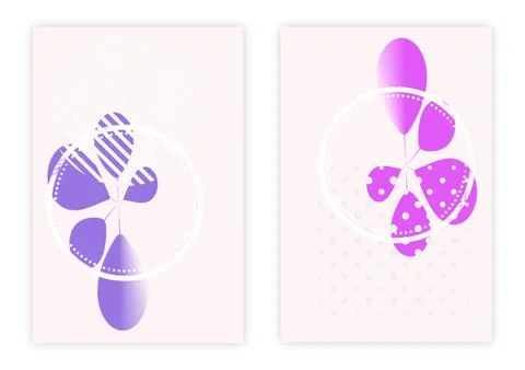 Simple abstract drawings. Modern abstract covers set, minimal design for Stock Illustration