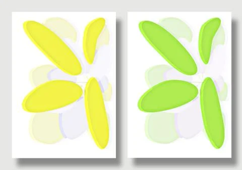 Simple abstract drawings. Modern abstract covers set, minimal design for Stock Illustration