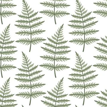 Simple abstract floral seamless pattern with colorful autumn leaves in blue. The Stock Illustration